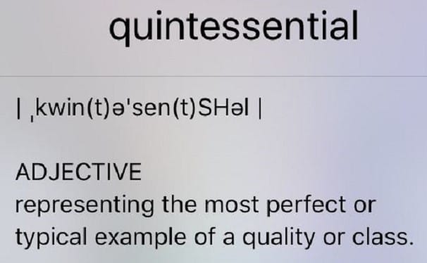 Why "Quintessential Performance"?
